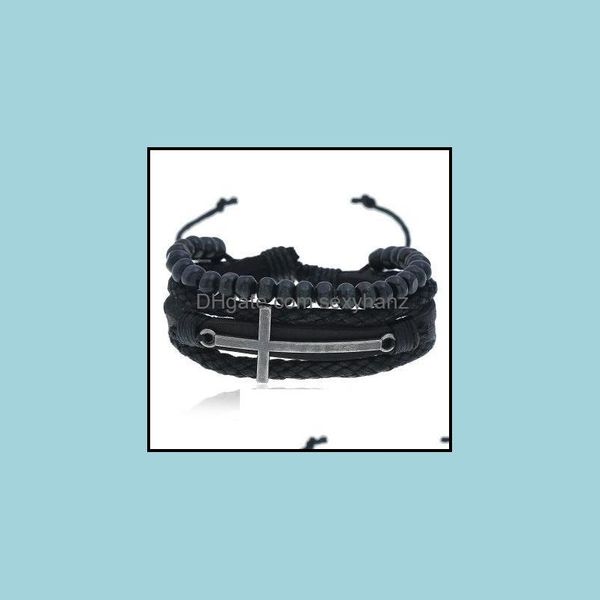 charm bracelets jewelry vintage cross leather men women punk mtilayer braided wood beads pu adjustable bangle couple hip hop drop delivery 2, Golden;silver
charm bracelets jewelry vintage cross leather men women punk mtilayer braided wood beads pu adjustable bangle couple hip hop drop delivery 2, Golden;silver