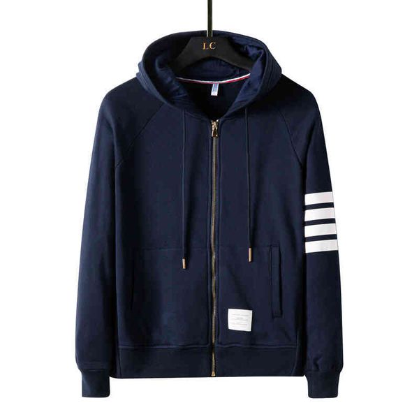 tb four bar autumn and winter sweater coat men's cardigan youth zipper hooded casual sportswear couple hat, Black
tb four bar autumn and winter sweater coat men's cardigan youth zipper hooded casual sportswear couple hat, Black