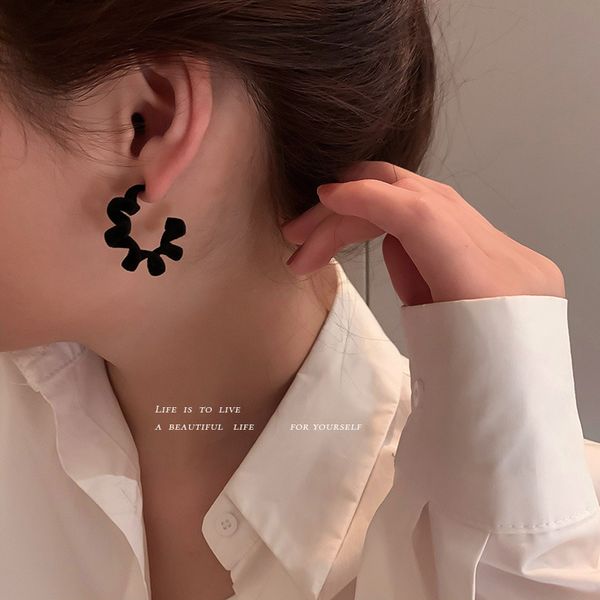 925 silver needle flocking twisted stud earrings hollow love heart bow tie earrings cute sweet girly all-match eardrop, Golden
925 silver needle flocking twisted stud earrings hollow love heart bow tie earrings cute sweet girly all-match eardrop, Golden