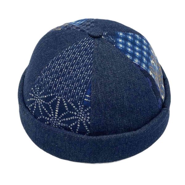 korean trendsetter hip hop landlord hat cowboy color matching men and women's eavesless leisure street trend melon leather hat, Blue;gray
korean trendsetter hip hop landlord hat cowboy color matching men and women's eavesless leisure street trend melon leather hat, Blue;gray