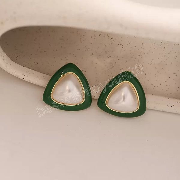 fashion jewelry s925 silver post geometric green triangle earrings for women stud earrings, Golden;silver
fashion jewelry s925 silver post geometric green triangle earrings for women stud earrings, Golden;silver