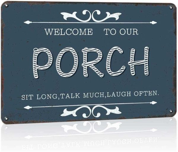 porch sign outdoor welcome signs for porch - welcome to our porch sign - aluminum metal sign wall decor for home bar farmhouse, patio 12x8
porch sign outdoor welcome signs for porch - welcome to our porch sign - aluminum metal sign wall decor for home bar farmhouse, patio 12x8