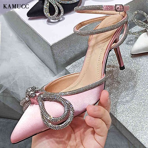 2022 new rhinestone butterfly-knot sandals fine heel women crystal fairy wind pink bow tie with diamond high heels, Black
2022 new rhinestone butterfly-knot sandals fine heel women crystal fairy wind pink bow tie with diamond high heels, Black