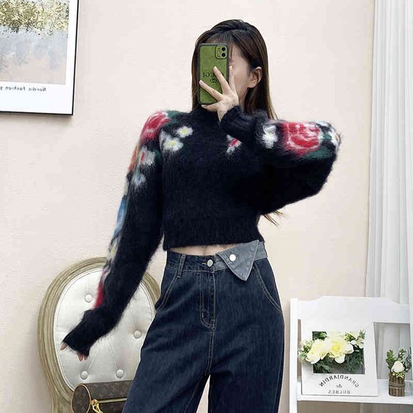 women's knits & tees black mohair short sweater slim lantern sleeve early spring 2022 knitted hgf0, White
women's knits & tees black mohair short sweater slim lantern sleeve early spring 2022 knitted hgf0, White