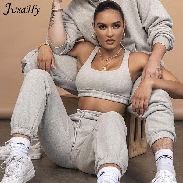 jusahy simple cotton casual solid slim stretch two piece sets women sports crop and high waist lacing slack streetwear tracksuit, Gray
jusahy simple cotton casual solid slim stretch two piece sets women sports crop and high waist lacing slack streetwear tracksuit, Gray