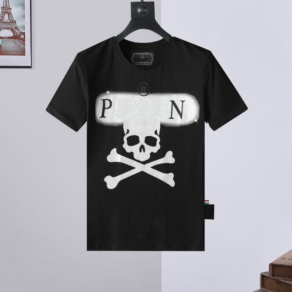 summer new men's cotton short sleeve t-shirts round neck slim fit diamond print breathable comfortable skull trend, White;black
summer new men's cotton short sleeve t-shirts round neck slim fit diamond print breathable comfortable skull trend, White;black