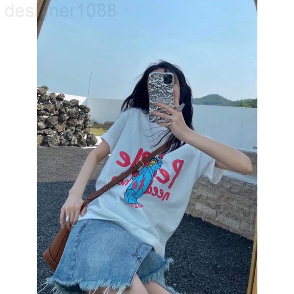 women's t-shirt designer 22ss spring and summer new product funny cute letter pattern short sleeve t-shirt contrast color design super, White
women's t-shirt designer 22ss spring and summer new product funny cute letter pattern short sleeve t-shirt contrast color design super, White