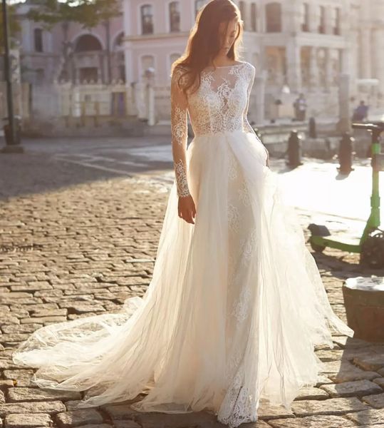 vintage elegant mermaid wedding dresses long sleeves high neck appliques luxurious lace long lace train pearls sequins wedding gown sweep tr, White
vintage elegant mermaid wedding dresses long sleeves high neck appliques luxurious lace long lace train pearls sequins wedding gown sweep tr, White