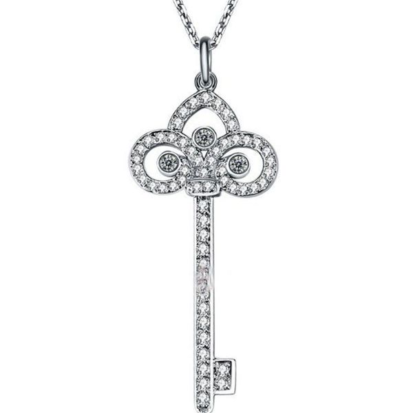 key sweater chain for women's white gold necklace luxury niche design jewelry famous holiday gift t brand1679, Silver
key sweater chain for women's white gold necklace luxury niche design jewelry famous holiday gift t brand1679, Silver