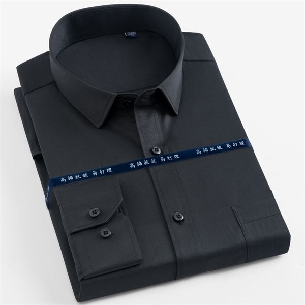 men's fashion long sleeve basic dress shirts single patch pocket formal business standard-fit work office plaid/striped shirt 220401, White;black
men's fashion long sleeve basic dress shirts single patch pocket formal business standard-fit work office plaid/striped shirt 220401, White;black