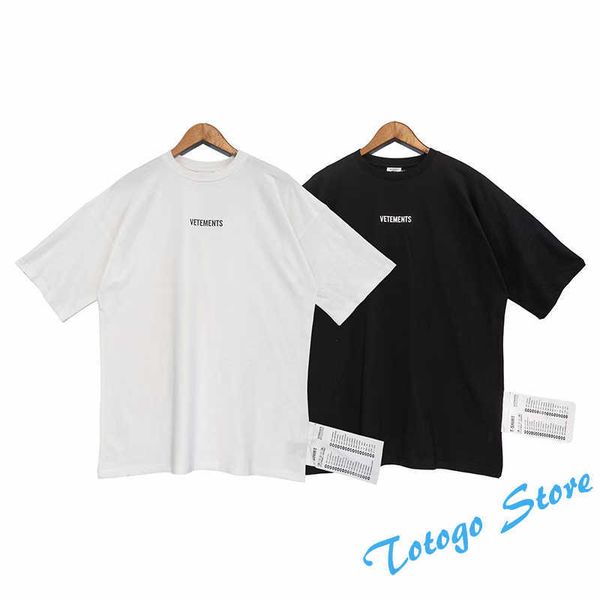2022 new fashion letter printing vetements t-shirts o-neck simple summer oversized wash labels black white vtm tee, White;black
2022 new fashion letter printing vetements t-shirts o-neck simple summer oversized wash labels black white vtm tee, White;black