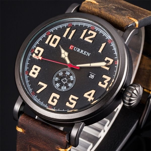 curren mens watches luxury men's quartz watch waterproof sport watches men leather masculino 220526, Slivery;brown
curren mens watches luxury men's quartz watch waterproof sport watches men leather masculino 220526, Slivery;brown