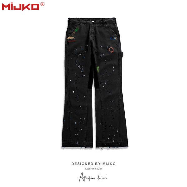 men's jeans mijko wear wo autumn winter new fashion br tooling transformation style bell bottomed pants and women's cat beard, Blue
men's jeans mijko wear wo autumn winter new fashion br tooling transformation style bell bottomed pants and women's cat beard, Blue