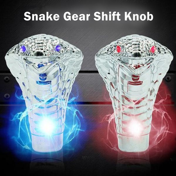 universal manual gear stick shift shifter snake cobra car styling blue /red led light eyes interior accessory gear shift knob
universal manual gear stick shift shifter snake cobra car styling blue /red led light eyes interior accessory gear shift knob