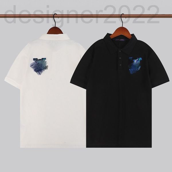 women's t-shirt designer spring and summer letter lapel single breasted short sleeved casual men's women's polo shirt pvhl, White
women's t-shirt designer spring and summer letter lapel single breasted short sleeved casual men's women's polo shirt pvhl, White