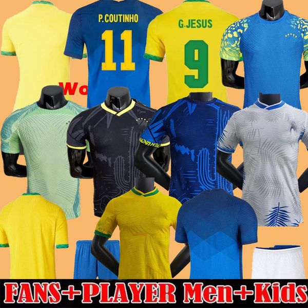 player thai version 2022 2023 brazils richarlison g.jesus soccer jerseys camiseta 22/23 coutinho firmino marquinhos casemiro brasil jersey m, Black;yellow
player thai version 2022 2023 brazils richarlison g.jesus soccer jerseys camiseta 22/23 coutinho firmino marquinhos casemiro brasil jersey m, Black;yellow