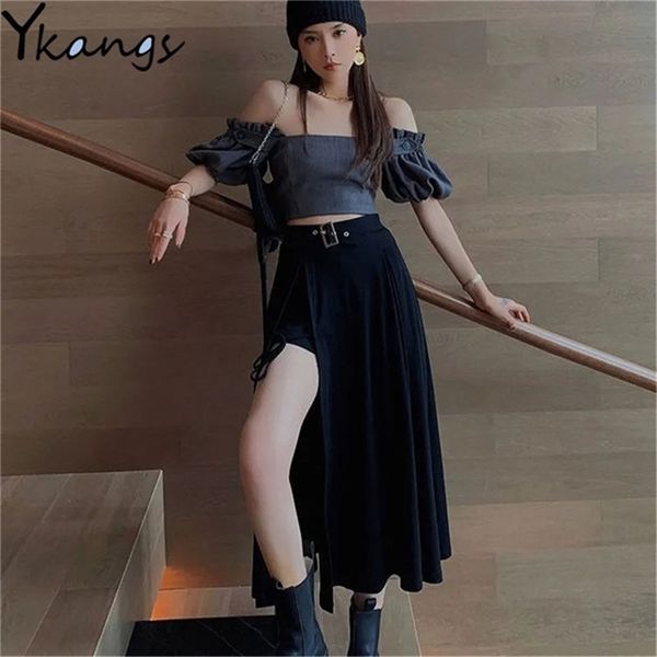 vintage harajuku high waist side slit bow retro irregular summer elegant fashion design a line women black skirts 210421
vintage harajuku high waist side slit bow retro irregular summer elegant fashion design a line women black skirts 210421