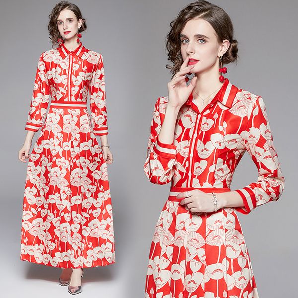 2022 retro lapel button shirt dress long sleeve woman designer spring autumn elegant print runway slim big swing dresses office lady sweet c, Black;gray
2022 retro lapel button shirt dress long sleeve woman designer spring autumn elegant print runway slim big swing dresses office lady sweet c, Black;gray