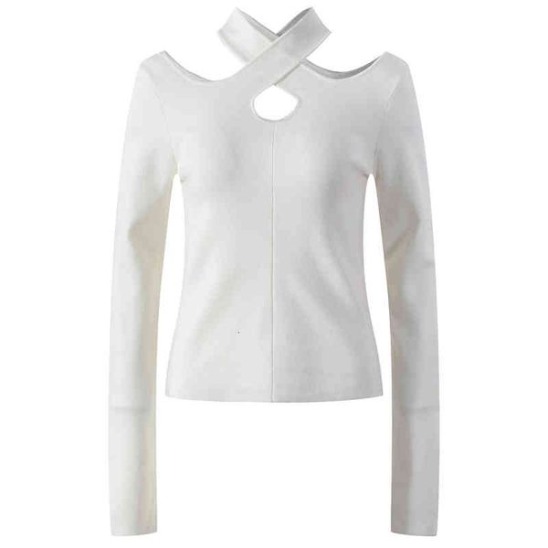 women's knits tees korean version age reducing neckline careful machine knitted women's clothing autumn and winter cross collar ho, White
women's knits tees korean version age reducing neckline careful machine knitted women's clothing autumn and winter cross collar ho, White