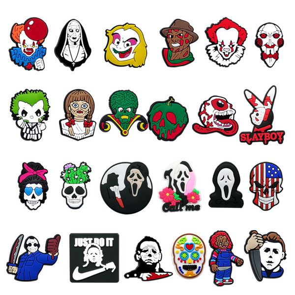 horror film horrible movie croc charms fashion love shoe accessories for decorations charms pvc soft shoes charm ornaments buckles, White;pink
horror film horrible movie croc charms fashion love shoe accessories for decorations charms pvc soft shoes charm ornaments buckles, White;pink
