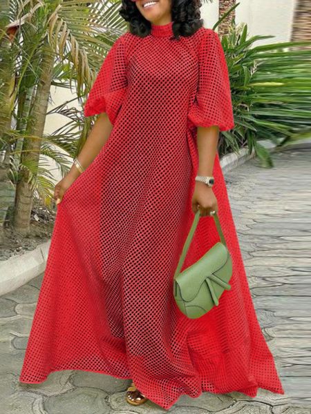 summer baggy dress vonda women casual o neck half sleeve see through long maxi dresses femme pleated puff beach sundress 220721, Black;gray
summer baggy dress vonda women casual o neck half sleeve see through long maxi dresses femme pleated puff beach sundress 220721, Black;gray
