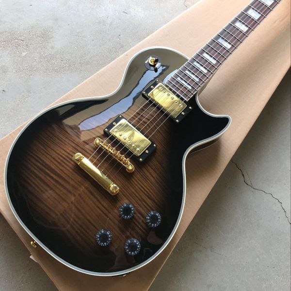 new brown color tiger flame electric guitar.mahogany body custom gitaar.rosewood fingerboard guitarra
new brown color tiger flame electric guitar.mahogany body custom gitaar.rosewood fingerboard guitarra