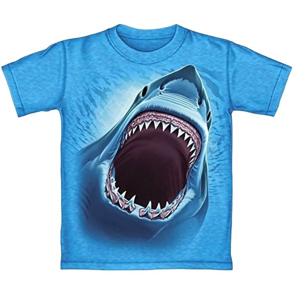 great white shark turquoise heathered tee shirt medium n5ng#, White;black
great white shark turquoise heathered tee shirt medium n5ng#, White;black