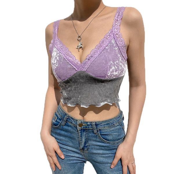 women's tanks & camis purple aesthetic velvet crop women lace trim cute kawaii clothes contrast stitched v neck vintage tank top, White
women's tanks & camis purple aesthetic velvet crop women lace trim cute kawaii clothes contrast stitched v neck vintage tank top, White