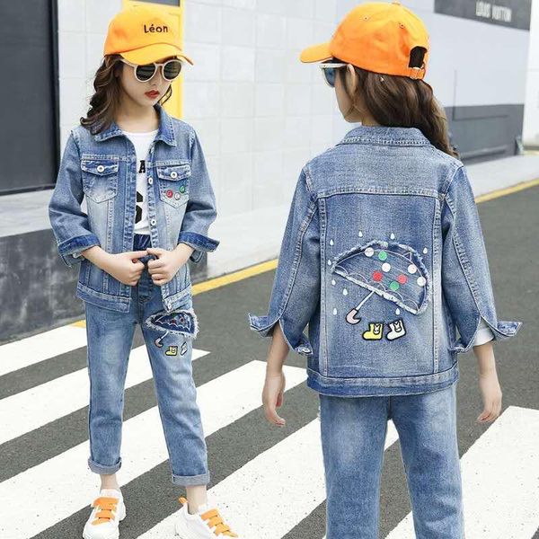 clothing sets children's spring and autumn suit 2022 girl's casual denim coat + pants 2-13 yrs baby, White
clothing sets children's spring and autumn suit 2022 girl's casual denim coat + pants 2-13 yrs baby, White