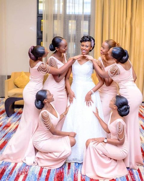 pearls mermaid pink bridesmaid dresses long 2022 v neck wedding guest gown black girl prom evening party gown, White;pink
pearls mermaid pink bridesmaid dresses long 2022 v neck wedding guest gown black girl prom evening party gown, White;pink