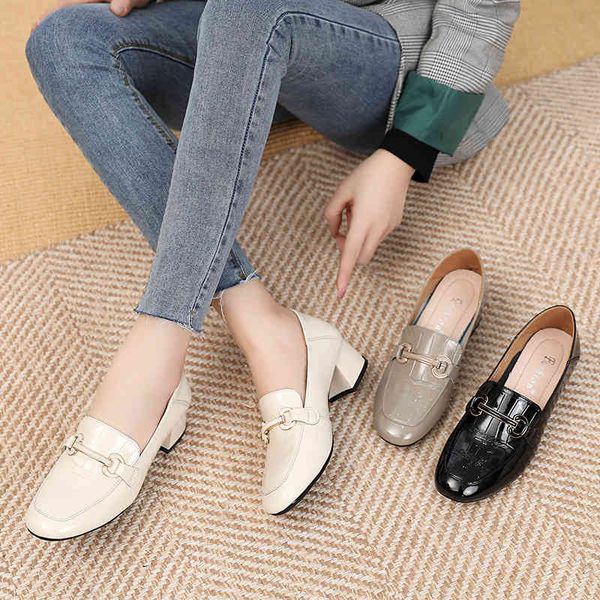dress shoes british single shoes women's spring and autumn style square head middle heel large small leather metal buckle leffer w2qw, Black
dress shoes british single shoes women's spring and autumn style square head middle heel large small leather metal buckle leffer w2qw, Black