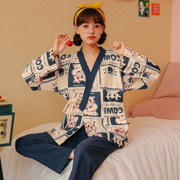 autumn women kimono pajamas knitted cotton sleepwear suit cartoon long sleeve v-neck casual soft xxl female pyjamas, Black;red
autumn women kimono pajamas knitted cotton sleepwear suit cartoon long sleeve v-neck casual soft xxl female pyjamas, Black;red