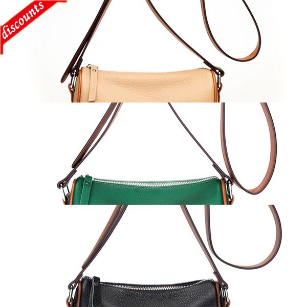 layer cowhide new leather women's letter wide belt cylinder quality shoulder messenger bag lady handbags
layer cowhide new leather women's letter wide belt cylinder quality shoulder messenger bag lady handbags