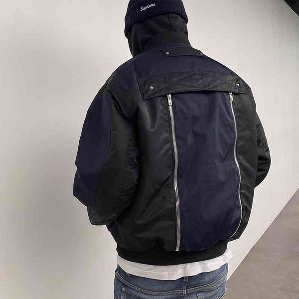 undermycar zipper color matching cotton jacket men's thickened pilot loose ma1 short winter, Black
undermycar zipper color matching cotton jacket men's thickened pilot loose ma1 short winter, Black