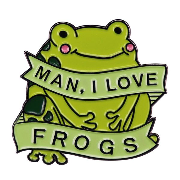 man i love frogs enamel brooch pin kawaii green frog lapel pins badges jewelry accessories, Blue
man i love frogs enamel brooch pin kawaii green frog lapel pins badges jewelry accessories, Blue