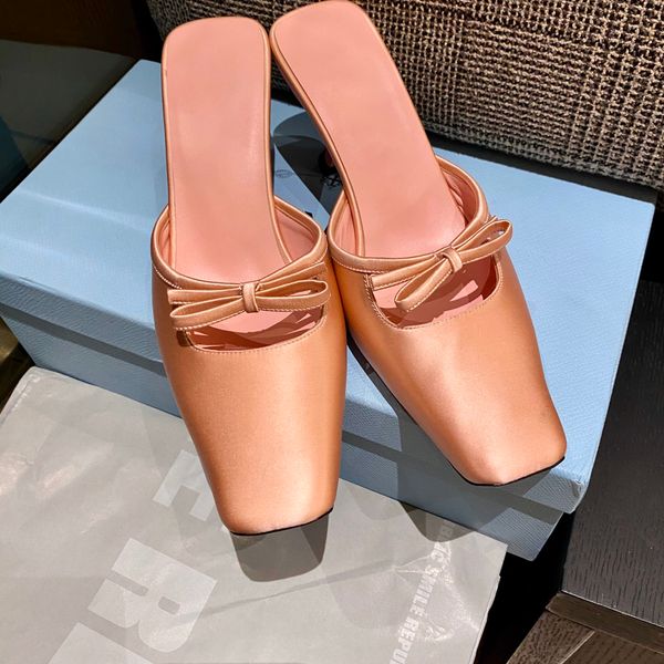 slippers summer new high heel sandals bow decoration satin half support sandals designer women shoes 2022, Black
slippers summer new high heel sandals bow decoration satin half support sandals designer women shoes 2022, Black