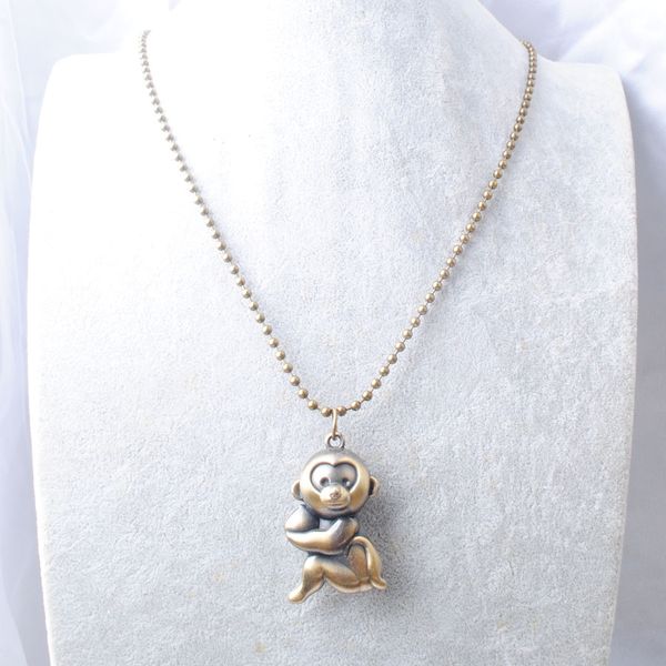 ancient copper monkey pendant gift fit men girl boy long chain metal suspension necklace jewelry c066, Silver
ancient copper monkey pendant gift fit men girl boy long chain metal suspension necklace jewelry c066, Silver
