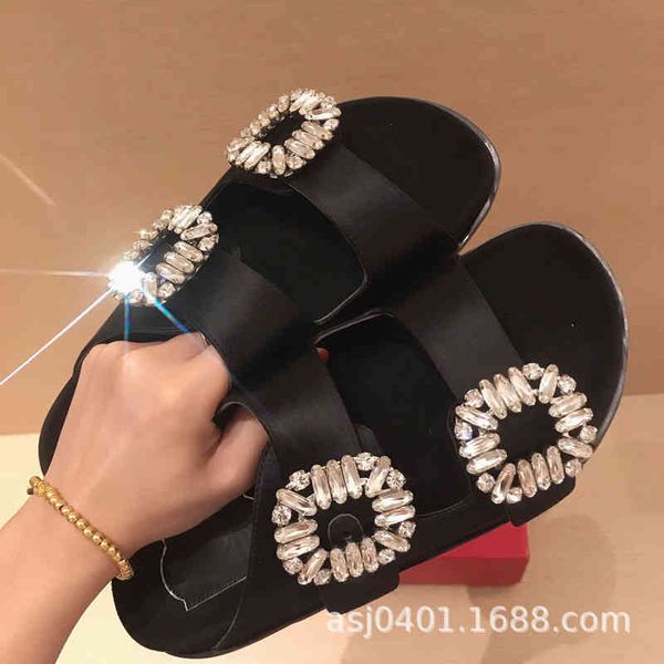 slippers summer square buckle slotted thick soled casual slippers women's fashion wear leather flat shoes on the beach n8u4, Black
slippers summer square buckle slotted thick soled casual slippers women's fashion wear leather flat shoes on the beach n8u4, Black