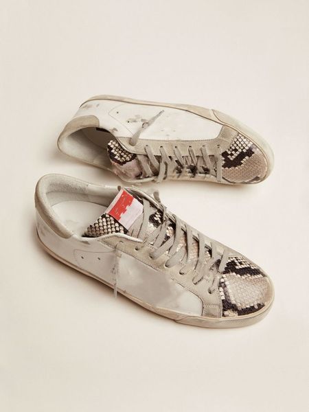 couple small dirty shoes designer luxury italian leather golden super-star sneakers snake-print inlay neiman marcus casual shoes, Black
couple small dirty shoes designer luxury italian leather golden super-star sneakers snake-print inlay neiman marcus casual shoes, Black