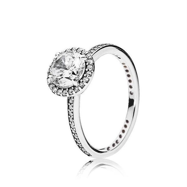 real 925 sterling silver cz diamond ring with original box set fit pandora style wedding ring engagement jewelry for women girls256s