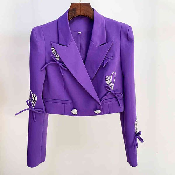 women's suits & blazers quality 2022 autumn winter star style heart button bead bow short suit yrcv, White;black
women's suits & blazers quality 2022 autumn winter star style heart button bead bow short suit yrcv, White;black