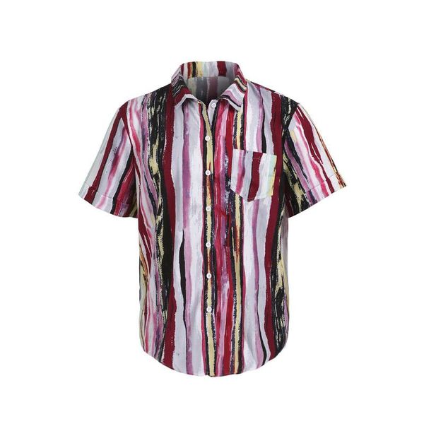 men's casual shirts fashion mens hawaiian summer short sleeve stripe shirt colorful button down regular fit beach camp blouse, White;black
men's casual shirts fashion mens hawaiian summer short sleeve stripe shirt colorful button down regular fit beach camp blouse, White;black