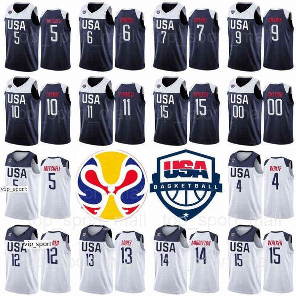 2019 world cup fiba basketball team us kemba walker jerseys donovan mitchell tatum plumlee turner lopez middleton barnes, Black
2019 world cup fiba basketball team us kemba walker jerseys donovan mitchell tatum plumlee turner lopez middleton barnes, Black