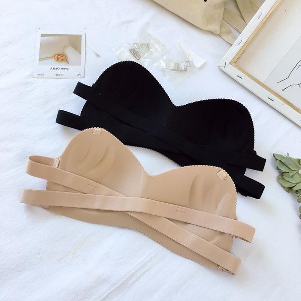 summer strapless women bras back bandage design chest wire soft breathable brassiere solid invisible bra, Red;black
summer strapless women bras back bandage design chest wire soft breathable brassiere solid invisible bra, Red;black