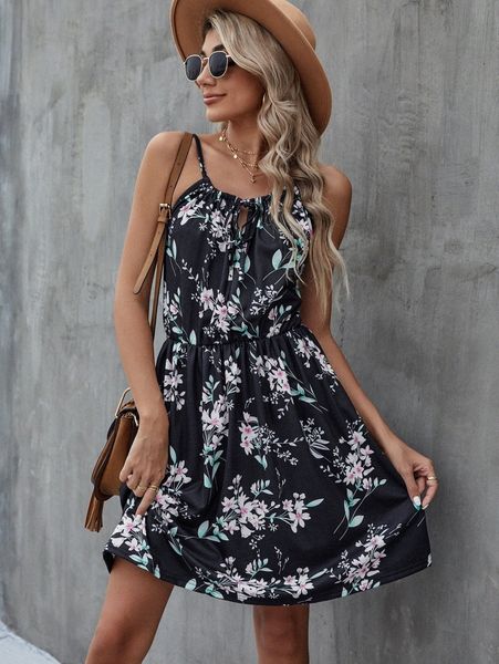 floral print tie front slip dress m1yi#, Black;gray
floral print tie front slip dress m1yi#, Black;gray