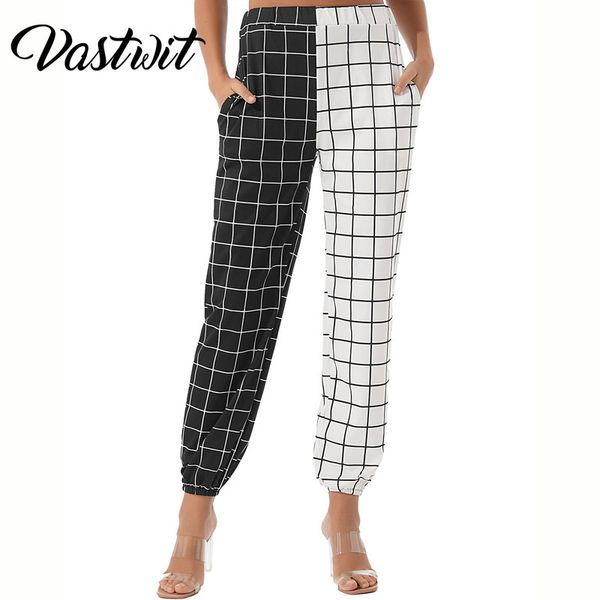 contrast cargo pant for women loose hight waist plaid jogging trousers sporty pants elasticity sportpants 220719, Black;white
contrast cargo pant for women loose hight waist plaid jogging trousers sporty pants elasticity sportpants 220719, Black;white