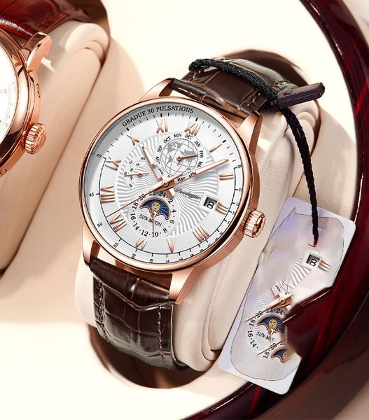 rolax celini moonphase watch accessories business men's quartz watch white dial with a blue enamel disc, Silver
rolax celini moonphase watch accessories business men's quartz watch white dial with a blue enamel disc, Silver