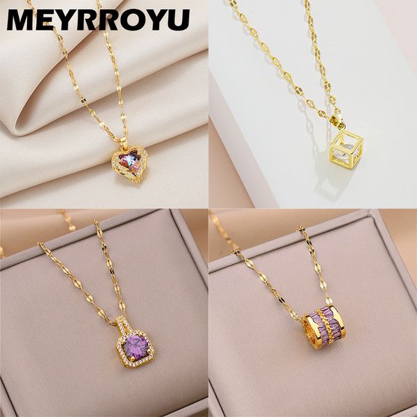 stainless steel new romantic colorful crystal pendant necklace for women chain trend party gift fashion jewelry, Silver
stainless steel new romantic colorful crystal pendant necklace for women chain trend party gift fashion jewelry, Silver
