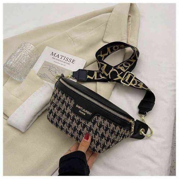 houndstooth plaid women waist bag canvas and pu pack female fanny ladies wide strap crossbody chest trended brand 220527
houndstooth plaid women waist bag canvas and pu pack female fanny ladies wide strap crossbody chest trended brand 220527