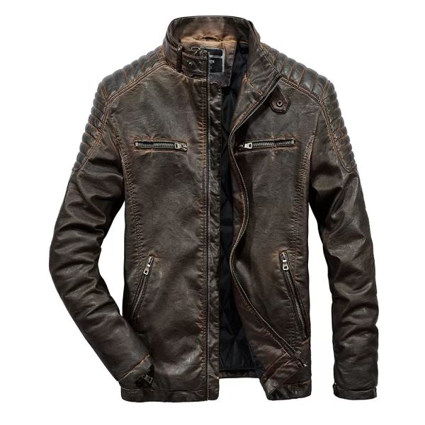 qnpqyx fashion men's streetwear jackets autumn winter casual pocket zipper thermal leather jacket coat windbreak motorcycle, Black;brown
qnpqyx fashion men's streetwear jackets autumn winter casual pocket zipper thermal leather jacket coat windbreak motorcycle, Black;brown